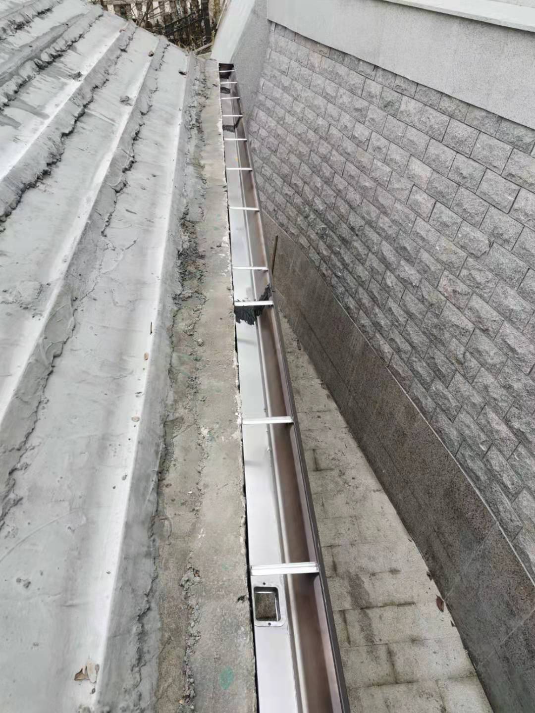 河源水槽下水管配件彩铝屋面落水系统杭州飞拓建材