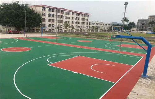 本土【众建宏】水性硅pu材料厂家直营篮球场施工