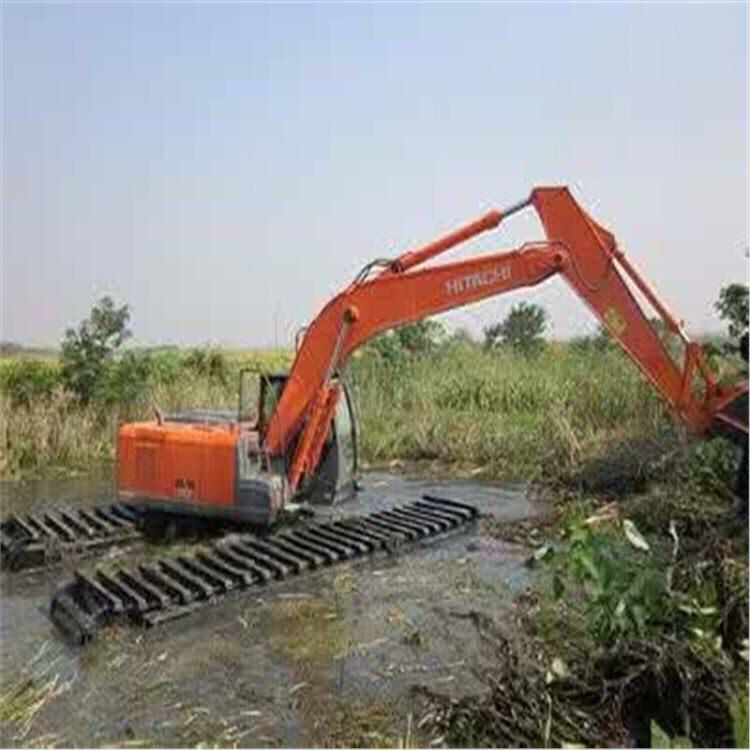 黑龙江省佳木斯市淤泥清理水上挖掘机租赁油耗超低