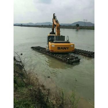 安徽省阜阳市水路两用挖机租赁一小时可以挖多少