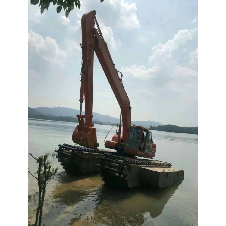 江苏省镇江市矿区淤泥清理挖掘机租赁能在水上清淤